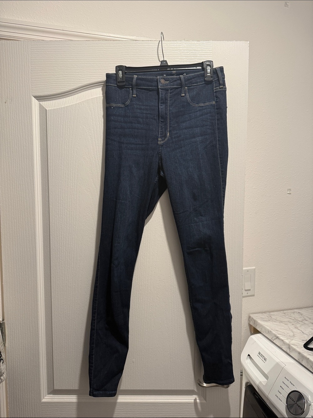 Hollister Women's Dark Indigo Skinny Jeans